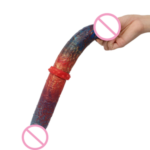 Juguetes sexuales populares para hombres y mujeres, consoladores de doble cabeza muy largos y enormes, Color Streamer - Product Image 4