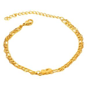 Stainless Steel Double Layer Chain Bracelet Geometric Design Unisex Jewelry - Product Image 5