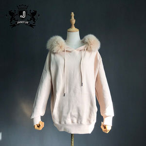 Pull à capuche multicolore à prix d'usine <span class=keywords><strong>Sweat</strong></span> à capuche bon marché avec fourrure de renard - Product Image 2