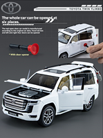 Coche de Metal a Escala 1:24, LAND CRUISER LC300, con Control Remoto, Sonido y Luces, Modelo de Coche de Metal con Retroceso