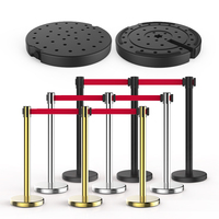 Barrière de contrôle de foule en acier inoxydable doré personnalisable, avec poteau et ceinture, pour aéroport et file d'attente bancaire, directement de l'usine