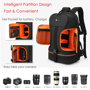 Yiscaxia vidéo étanche caméra épaules <span class=keywords><strong>sac</strong></span> à dos pour ordinateur portable 15.6 pouces antichoc souple rembourré trépied étui <span class=keywords><strong>Photo</strong></span> <span class=keywords><strong>sac</strong></span> - Product Image 2