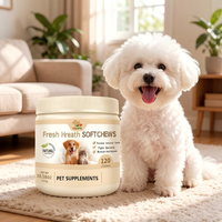Soin buccal probiotique pour chiens, haleine fraîche, élimine la mauvaise haleine, complément dentaire