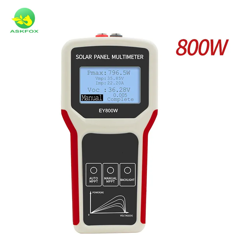 Solar Panel MPPT LCD PV Tester Smart Current Voltage Multimeter Tester Digital Meter Solar Power Tester VOC