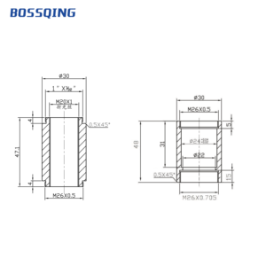 Adattatore per Interfaccia <span class=keywords><strong>Obiettivo</strong></span> M26 con Sistema di Imaging C-Mount BOSSQING, Lente Asferica 0.5X con Rivestimento Antiriflesso OEM <span class=keywords><strong>1</strong></span> - Product Image 3