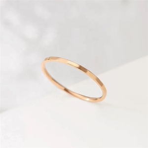 Joyería de acero inoxidable IPG18K, anillos de oro rosa con punta fina y <span class=keywords><strong>anillo</strong></span> de cola de <span class=keywords><strong>dedo</strong></span> pequeño para <span class=keywords><strong>mujer</strong></span> - Product Image 4