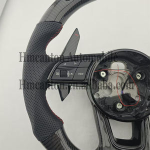 Volant en cuir et fibre de carbone avec LED, vente directe d'usine, pour modèles Audi A3 A4 A4L A5 A7L A8 Q5 Q7 B9 A6 R8 - Product Image 2