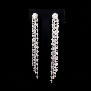 Pendientes de Diamantes Cultivados en Laboratorio con Certificación SGL, Corte Redondo y Corte Esmeralda, Joyería Fina - Product Image 1
