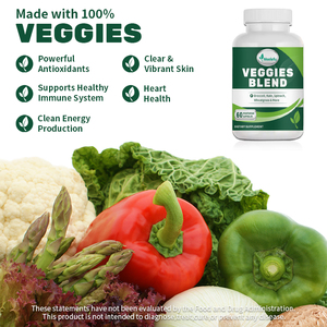 Complément Antioxydant Naturel Capsules de Fruits et Légumes Mélange Superaliment Riche en Vitamines pour un regain d'énergie - Product Image 4