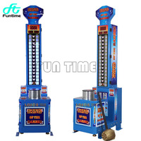 Vente chaude pièce de monnaie lancer opération poinçon machine de test de puissance boxe roi marteau machine de test de puissance machine de jeu de boxe de puissance