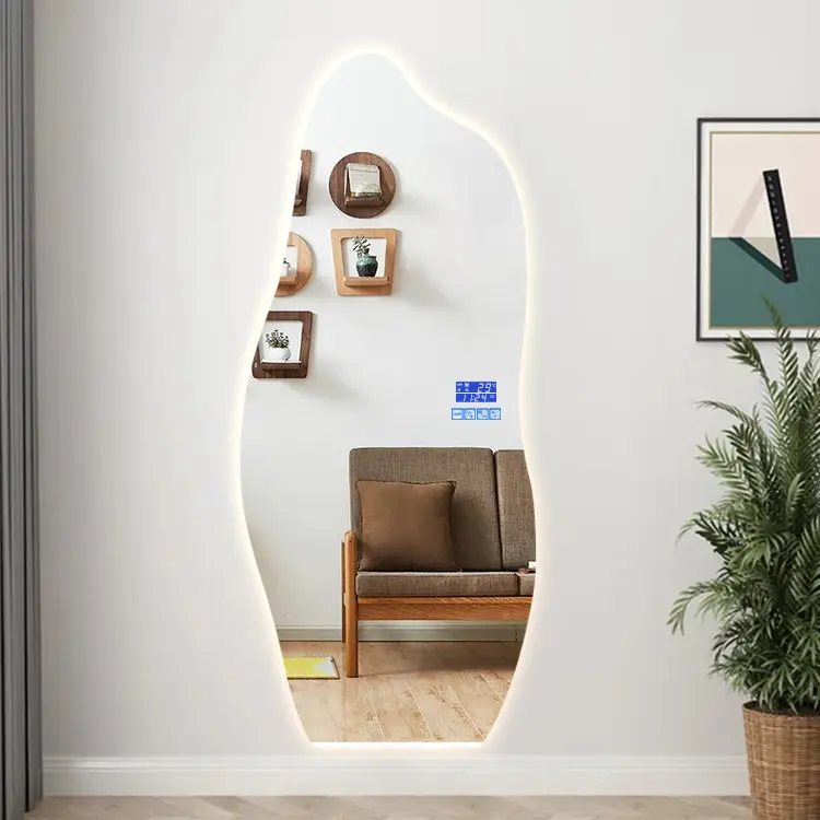 Irregular Wall Hanging Backlit LED Light Mirror Full Length wall Mirror Hotel Home Bathroom Living room mirror