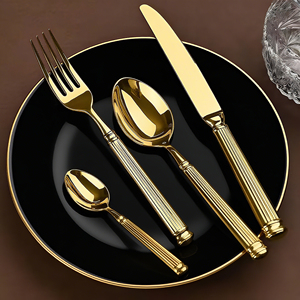 Ensemble de Couverts de Luxe <span class=keywords><strong>en</strong></span> <span class=keywords><strong>Acier</strong></span> <span class=keywords><strong>Inoxydable</strong></span> Forgé 18/10, Poignée Robuste, Design Moderne, Vaisselle Plate Argentée, Cuillère <span class=keywords><strong>Fourchette</strong></span>, Vente <span class=keywords><strong>en</strong></span> Gros - Product Image 5