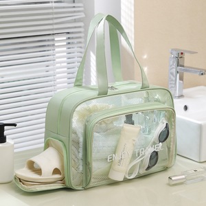 Bolsa <span class=keywords><strong>de</strong></span> Maquillaje Cosmética Impermeable <span class=keywords><strong>de</strong></span> PVC Transparente, Portátil, Duradera, <span class=keywords><strong>de</strong></span> Gran Capacidad, para Viajes y Playa, Personalizable <span class=keywords><strong>al</strong></span> por Mayor - Product Image 1