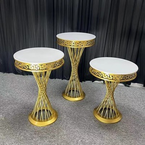 Soportes para Mesa <span class=keywords><strong>de</strong></span> Postres, Pedestales Dorados para Tartas, Decoración, Soporte para <span class=keywords><strong>Flores</strong></span>, Pedestal <span class=keywords><strong>de</strong></span> Metal Dorado para Bodas y Fiestas - Product Image 1