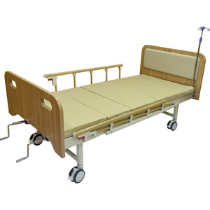 เตียงพยาบาลไม้ยี่จูโอคัง แบบเดี่ยวและคู่ ปรับโยกได้ด้วยมือ พร้อมราวกั้น สำหรับผู้สูงอายุ ใช้สำหรับดูแลที่บ้าน - Product Image 1