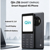 Teléfono Android QIN J36 de 2.8 Pulgadas con 4G LTE, Pantalla Táctil, Teclado, Android 13, Google Play, Batería de 2600 mAh, Cámara Opcional