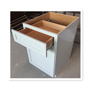 Gabinetes de cocina con coctelera blanca de estilo moderno Material de carcasa de madera contrachapada de diseñadores de interiores de Vietnam para grifo de fregadero de apartamento de centro comercial - Product Image 1