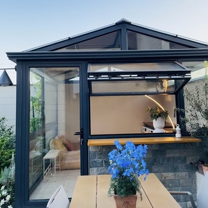 Veranda Moderna in Vetro per Tutte le Stagioni con Struttura in Alluminio Isolata Termicamente per <span class=keywords><strong>Giardino</strong></span> <span class=keywords><strong>e</strong></span> Spazi Relax all'Aperto di Ville - Product Image 6