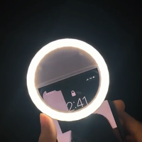 Aksesoris Ponsel Tahan Air Bahan ABS Logo Kustom Terbaru, Lampu LED Portabel Ring Light Selfie untuk Live Streaming