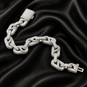 Pulsera de Plata 925 con Moissanita de Corte Brillante Engastada en Bisel, Estilo Hip Hop, Unisex, para Uso Diario y Moda Urbana, Joyería de Moda - Product Image 1