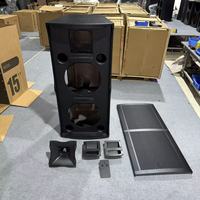 Caisson de haut-parleur audio vide OEM V45 double 15 pouces, construction en MDF/contreplaqué en option, équipé d'accessoires audio, fabriqué en Chine