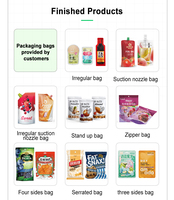 Remplissage jus poche fromage fruits boisson sac à fermeture éclair préfabriqué doypack ensacheuse 4 tête crème fouettée liquide machine de remplissage