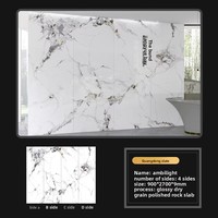 Slab Porselen Guangdong 900X2700X9mm Mewah Minimalis Motif Serat Kontinu Daya Serap Air 0.1 Ruang Tamu TV Sofa