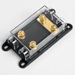 Boîtier de fusibles et boîte à fusibles automobile, porte-fusibles en ligne ANL 2 voies 0/4 AWG avec couvercle transparent, pour voiture et marine - Product Image 1