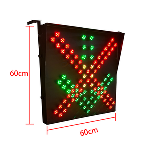 Venta al por mayor de alto brillo 600mm Cruz Roja flecha verde Luz de señal de tráfico LED señal de control de carril de seguridad vial - Product Image 2