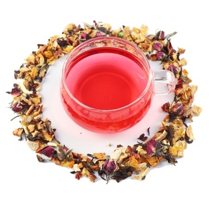 Thé aux fleurs et fruits séchés saveur rose et orange, boisson mélangée aux fruits avec roselle et écorce <span class=keywords><strong>d</strong></span>'orange - Product Image 3