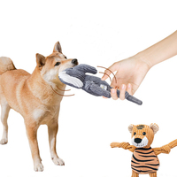 Jouet pour chien en peluche en daim imperméable à l'eau et respectueux de l'environnement, saveur poulet, gros yeux, sifflement, durable, jouet interactif pour chiens qui aboie