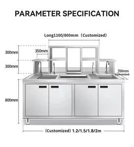 Kiosque à thé à bulles comptoir de jus extérieur réfrigérateurs français pour ensembles de meubles de maison machine à boissons à bulles comptoir de magasin mobile - Product Image 2