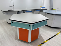 Université Sciences Physique École Laboratoire Table Octogonale Laboratoire Table Hexagonale Étudiant Laboratoire Meubles avec Douilles