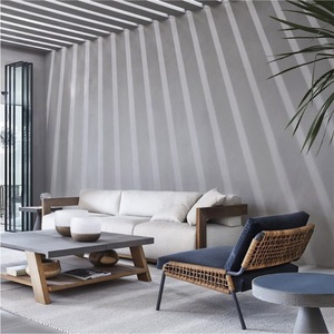 Sala de estar sofá de ratán habitación modelo Hotel Club departamento de ventas terraza balcón al aire libre ocio sofá mesa y silla combinación - Product Image 1