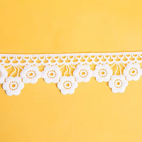 Dentelle de broderie de couleur de teinture personnalisée de haute qualité coupe en gros dentelle de lait de polyester de lait
