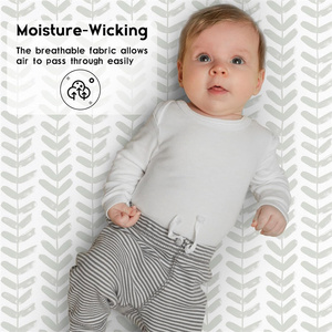 Cozy Soft Fitted Bassinet <strong>Sheet</strong> Breathable 300tc Anti-Dust Mite Anti-Static European-American Style <strong>Travel</strong> <strong>Cot</strong> Mattress Cover - Product Image 3