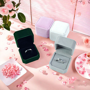 Anillo de propuesta de terciopelo, par de anillos, caja de almacenamiento, cajas de embalaje de joyería - Product Image 4
