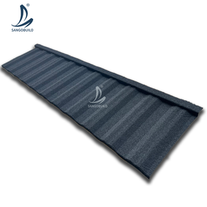 Tuiles de toiture en métal revêtues de pierre pour toiture en acier de Miami en Floride, 1340x420mm, calibre 26, interverrouillage, maisons préfabriquées, toiture moderne - Product Image 3