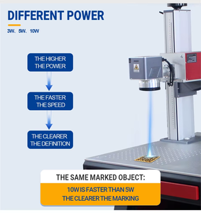 Đa Chức năng UV Laser Khắc Máy tính để bàn UV Laser đánh dấu Máy UV 355nm Laser đánh dấu máy 10 Wát cho nhựa thủy tinh da - Product Image 4