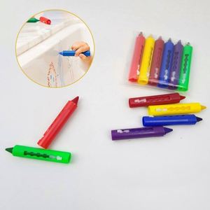 6 Colors Non-toxic Dry & Wet Erased Wax Bath <b>Crayon</b> Sets with Customizable Packaging for Child Drawing - Product Image 1