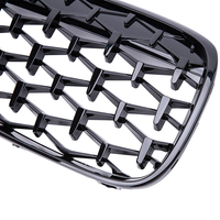 Rejilla Delantera de Doble Listón Negro Diamante ABS de Ajuste Perfecto para BMW X1 F48 F49 2016-2019 |   Reemplazo de Rejilla de Radiador de Ajuste Directo