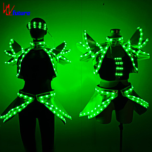 Vestido LED <span class=keywords><strong>Futurista</strong></span> de Guerrera Sexy con Gafas, <span class=keywords><strong>Ropa</strong></span> de Carnaval Rave, Disfraces LED Sexys para Actuaciones - Product Image 3