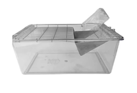 Cage de rat de souris de laboratoire transparente en acier inoxydable 304 PC groupe de rongeurs Cage d'élevage de laboratoire pour mangeoires pour animaux de compagnie