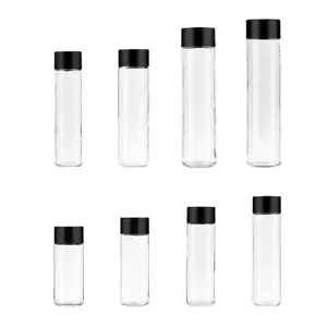 250ml 300ml 350ml 375ml 400ml 500ml 750ml 800ml clear empty round beverage glass bottle juice bottles with airtight screw cap