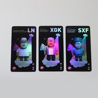Cartes de jeu en PVC imprimées au laser sur le thème des étoiles pour les enfants de 4 à 6 ans, marchandises de dessins animés et d'anime, origine Chine, jeu de société