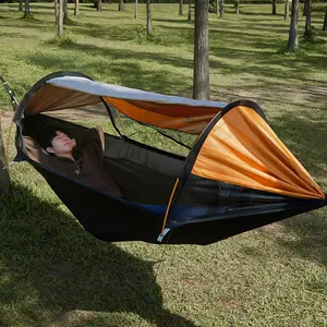 Camping Bed Tent Opvouwbare Schommel Stoel Hangmat Luxe Comfortabele Boomhut Draagbare Nylon Hangmatten