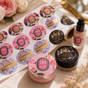 Custom Cosmetic Roll Sticker <b>Label</b> with <b>Waterproof</b> Printing for Makeup Packaging and Beauty Products - Product Image 1