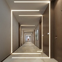 Lámpara Lineal LED de Techo con Canal de Aluminio, Iluminación de Pared para Habitaciones de Hotel
