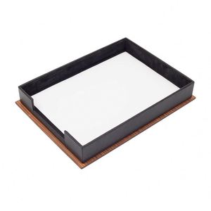 Star Luxury 11-Piece Leather and Wood <b>Desk</b> Set Single Tray Office Accessories With <b>Desk</b> <b>Pad</b> & Pen Box - Product Image 4