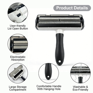 New Design Detachable Eco-Friendly Portable Reusable Lint Roller <b>Brush</b> <b>Pet</b> Hair Remover Roller for Small Animals Dog Car Fur - Product Image 2